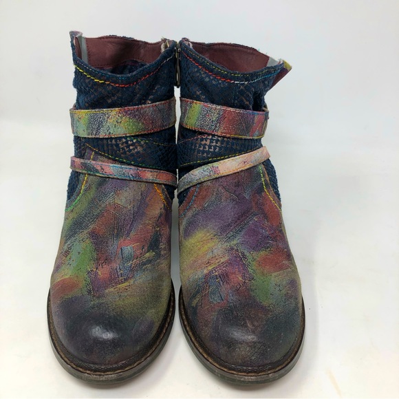 Spring Step L’ Artiste Shazam Multicolored Booties - Picture 2 of 12